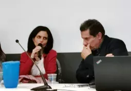 Cinzia Tesio al salone del libro con lo scrittore Alessandro Dutto (Araba Fenice)